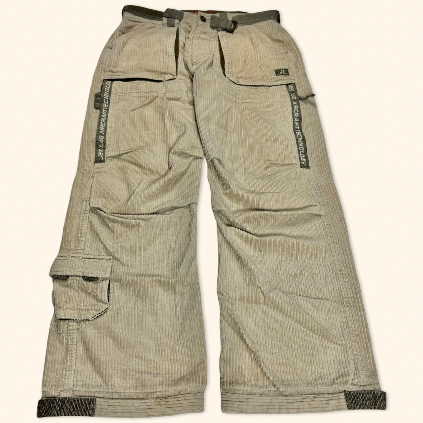 Jet Lag 2000s Heavy Multi Pocket Cord Pants (M)