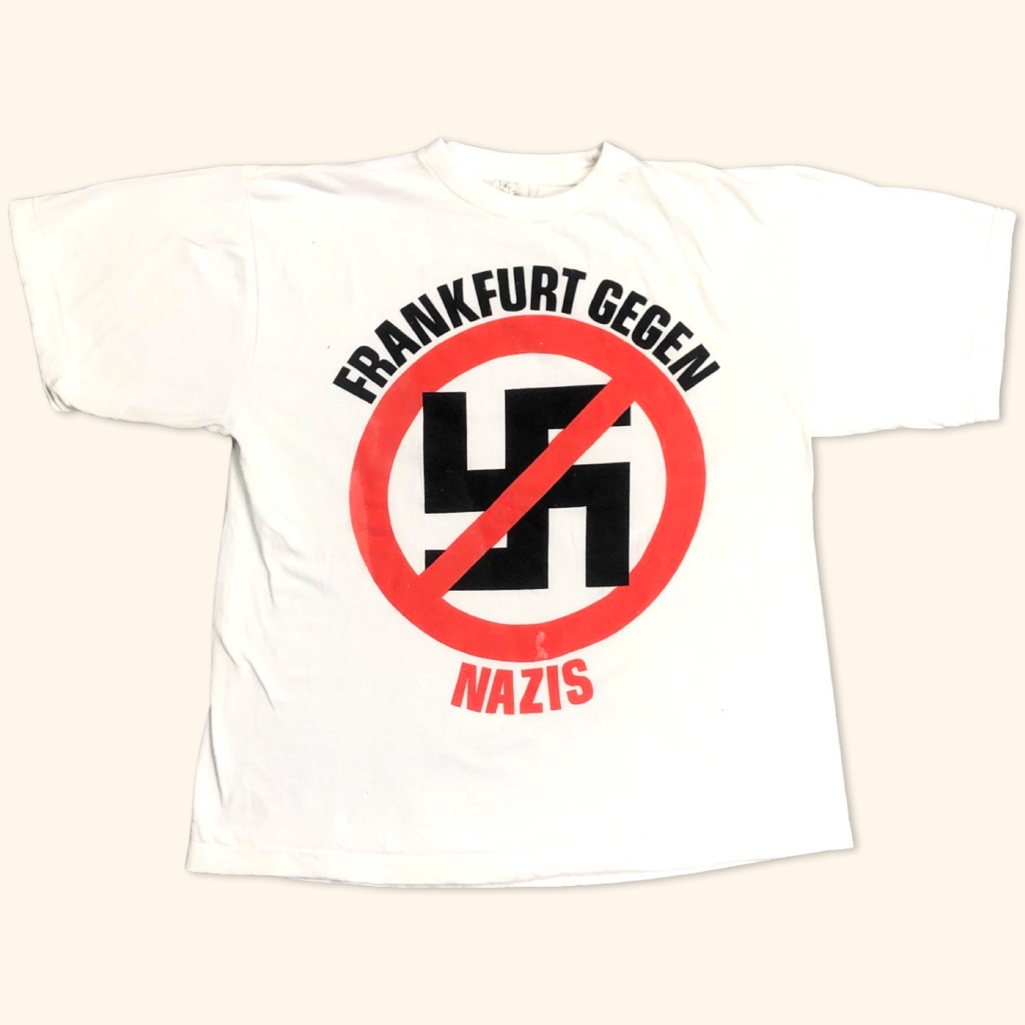 Vintage 1993 Single Sitch Frankfurt Gegen Nazis Festhalle T-Shirt (L)
