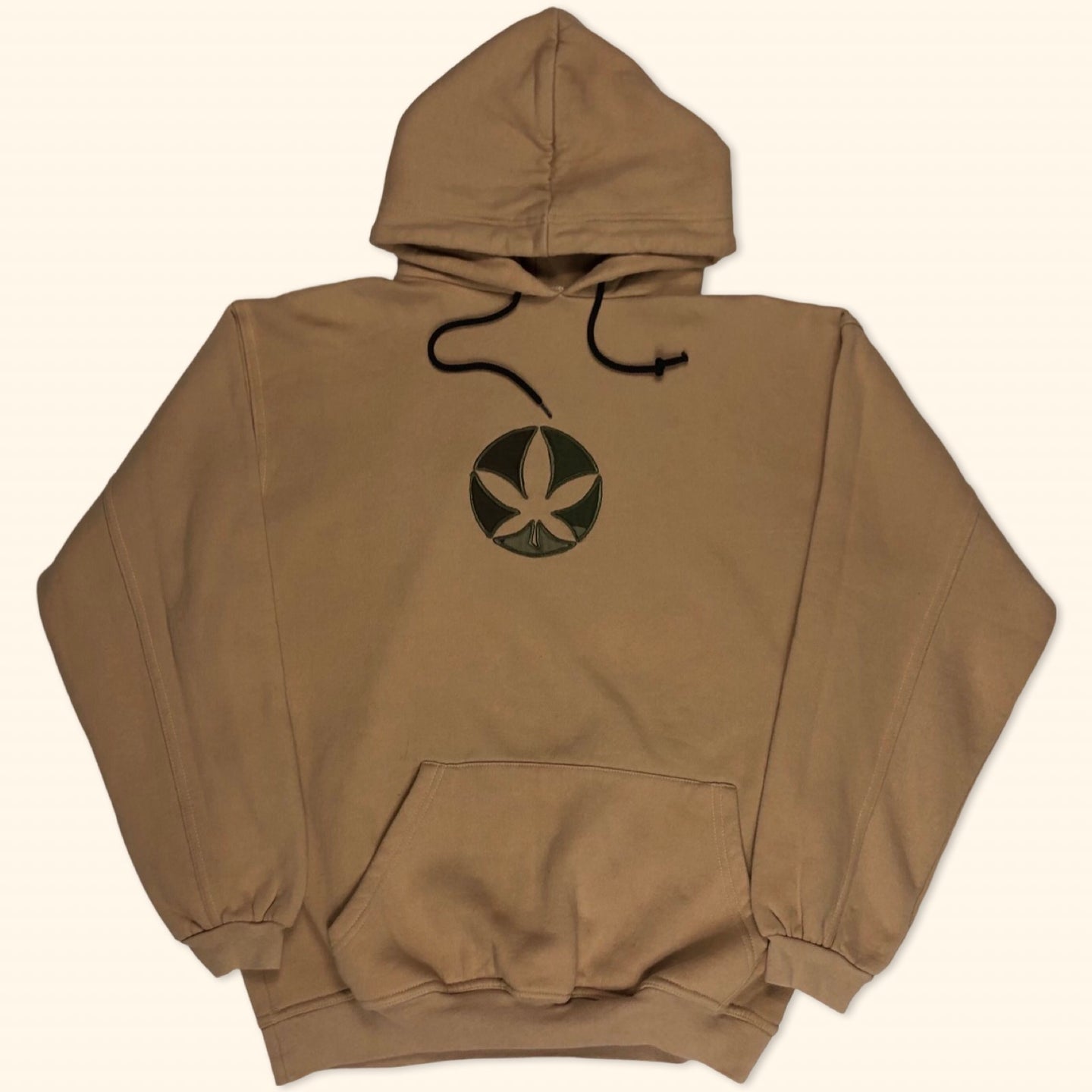 Vintage 90s Heavy Cotton Weed Hoodie (L)