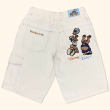 Lade das Bild in den Galerie-Viewer, Raw Blue 2000s Hip Hop Baggy Shorts Jorts (M/L)
