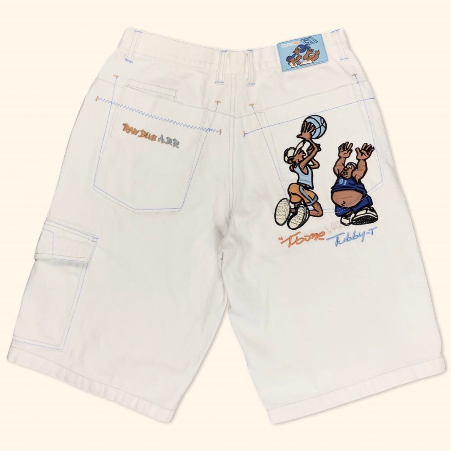 Raw Blue 2000s Hip Hop Baggy Shorts Jorts (M/L)