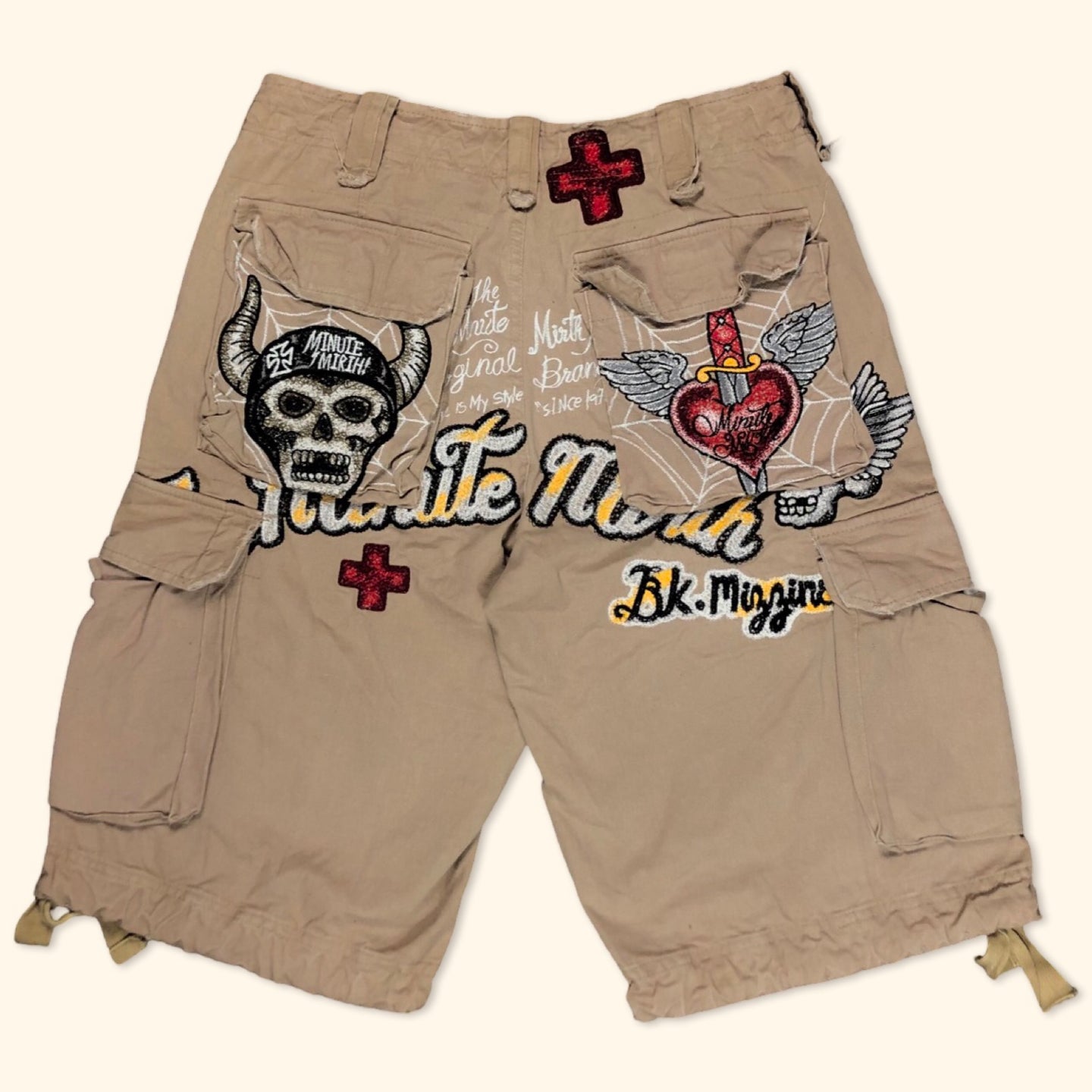 Minute Mirth 2000s Baggy Cargo Jorts (M/L)