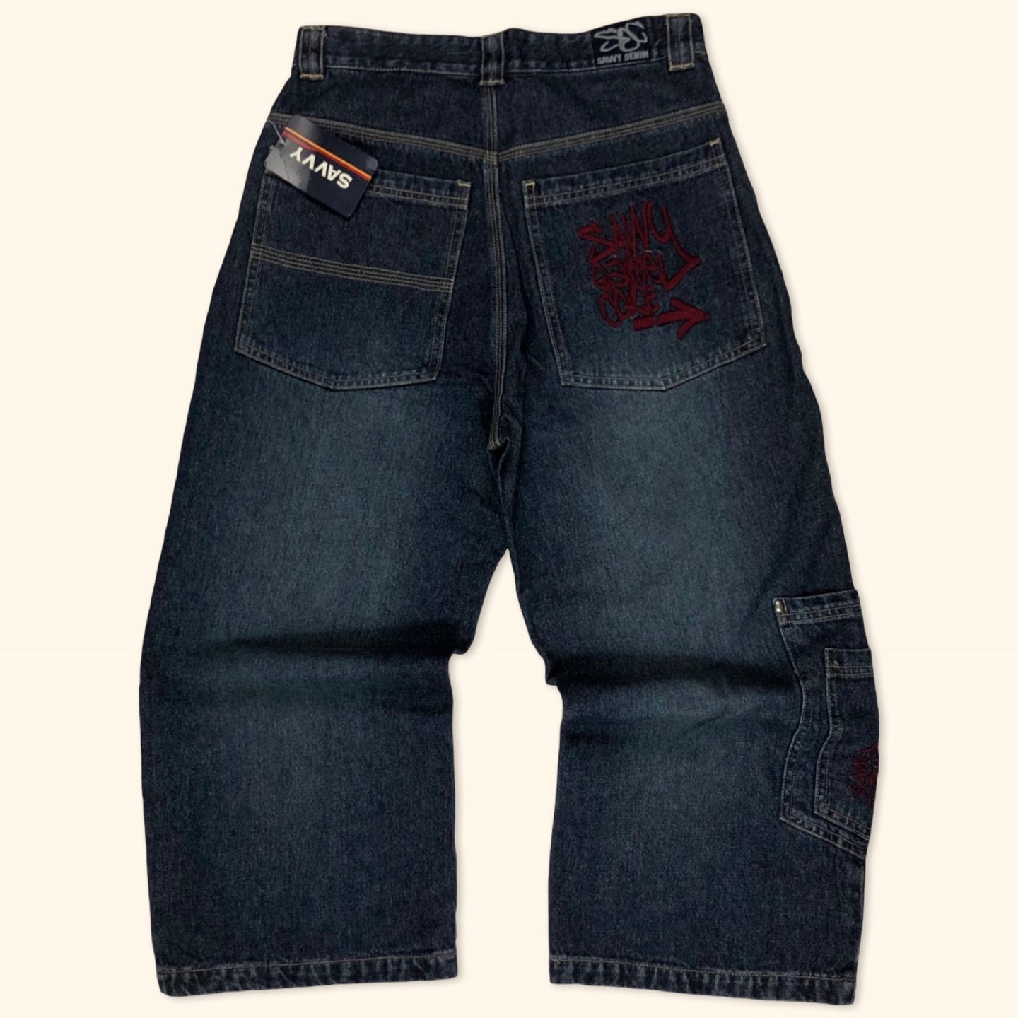 Savy Deadstock Graffiti Tag Baggy ¾ Jorts (S)