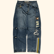 Load image into Gallery viewer, D-Star Denim Hip Hop 3 in 1 Baggy Jeans + 3/4 Jorts + Baggy Jorts (XL)
