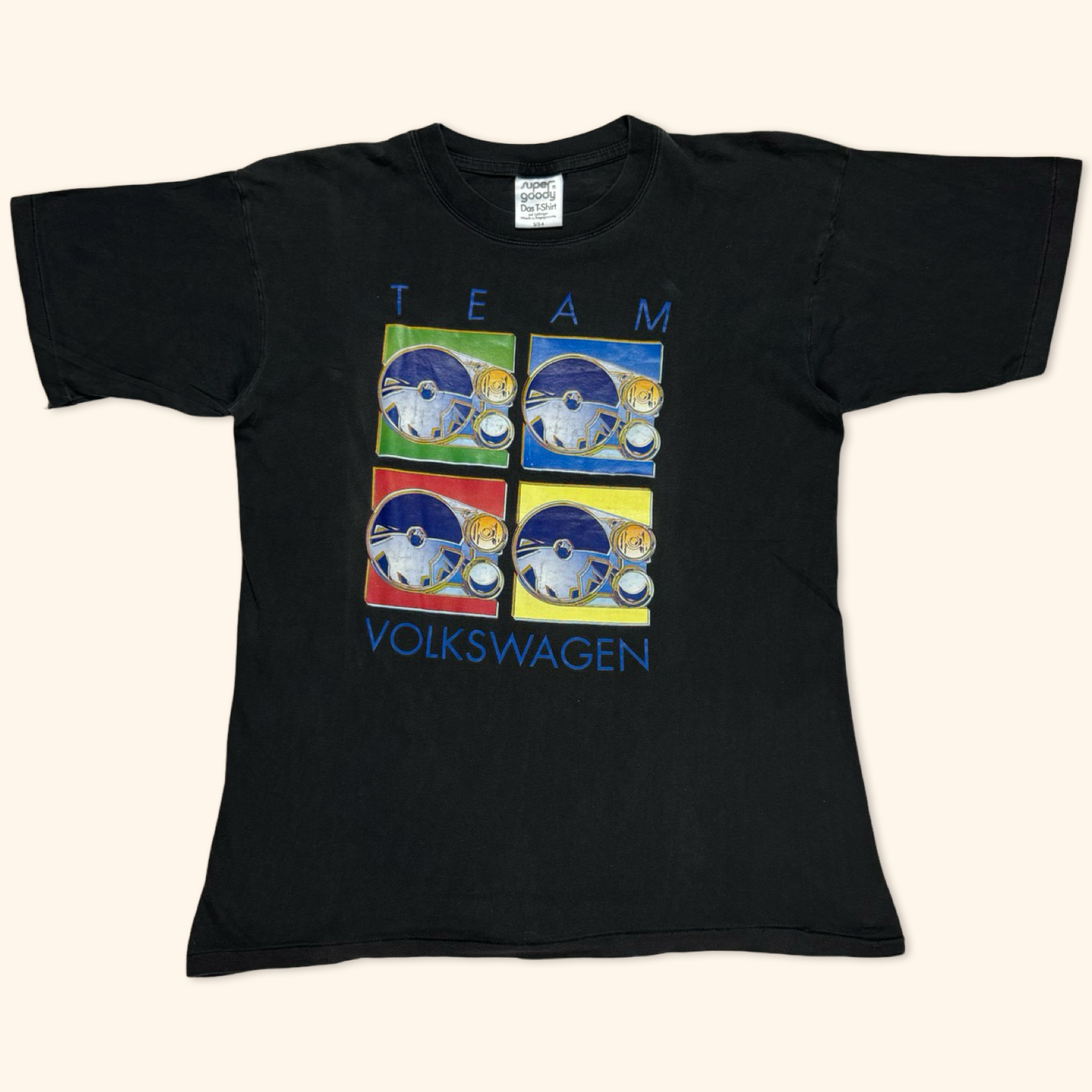 VW Team Volkswagen Vintage Faded 90s T-Shirt (S)
