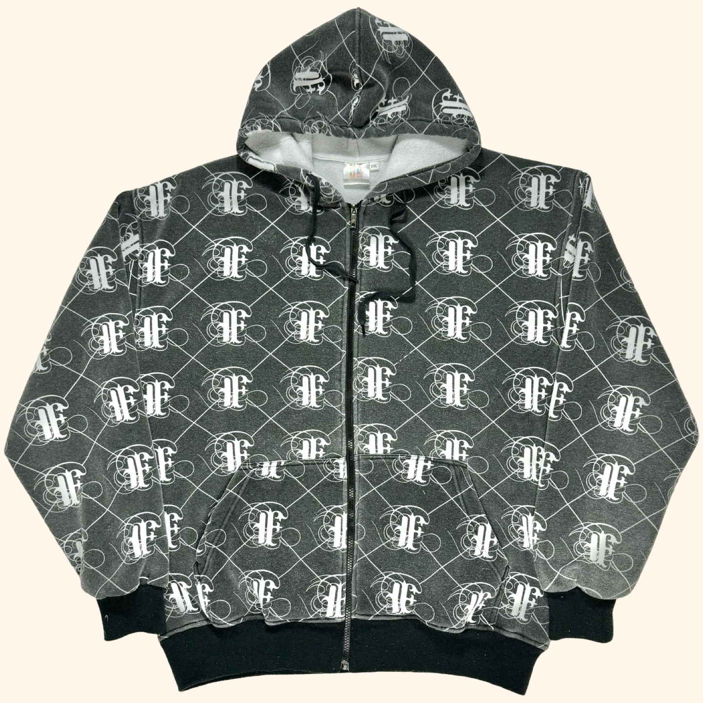 Vintage Faded All Over Printed Zipper (XXL)