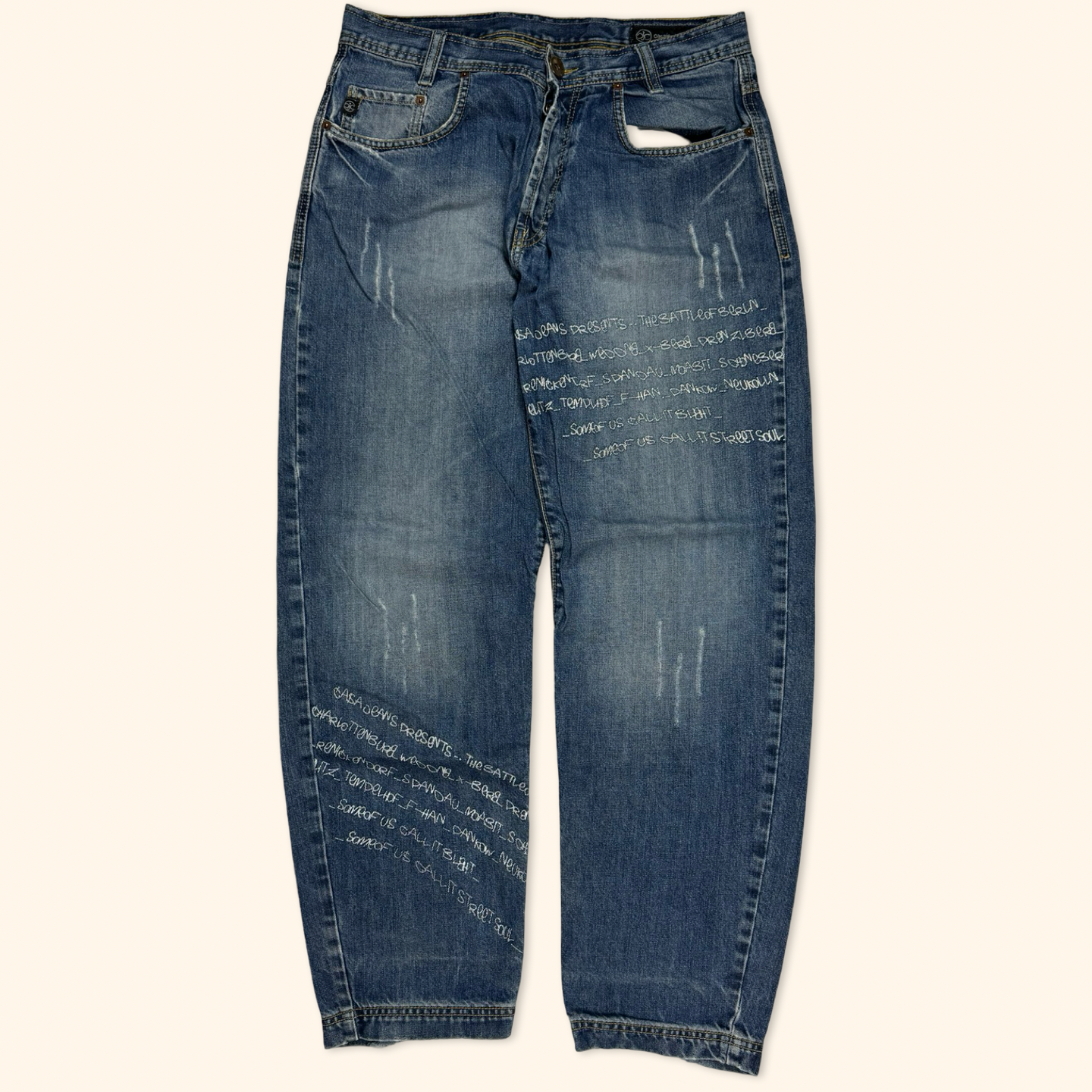 Casa Printed 2000s Jeans (M)