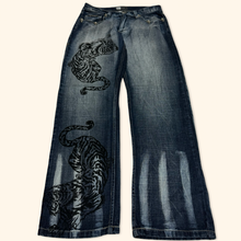 Lade das Bild in den Galerie-Viewer, Jil Fierely 2000s Printed Baggy Jeans (M/L)
