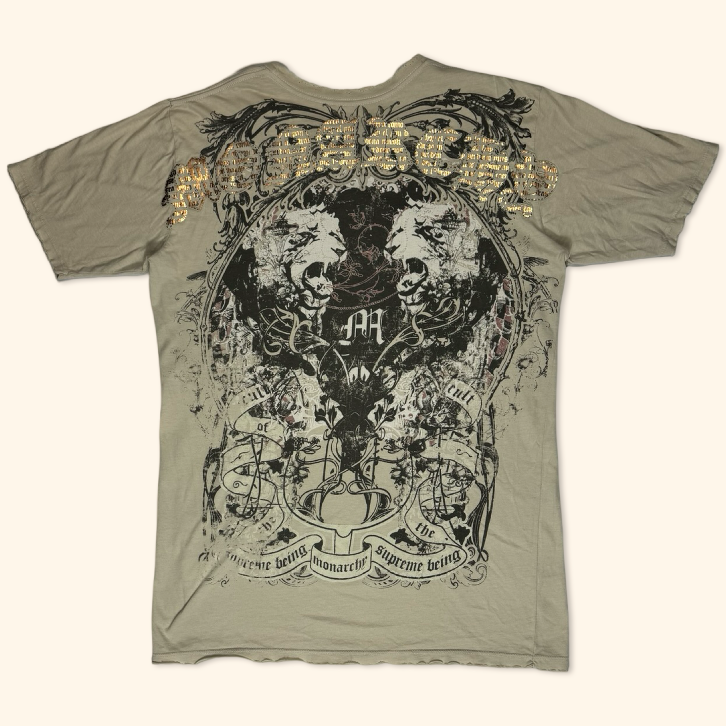 Monarchy 2000s Natural Distressing T-Shirt (M/L)