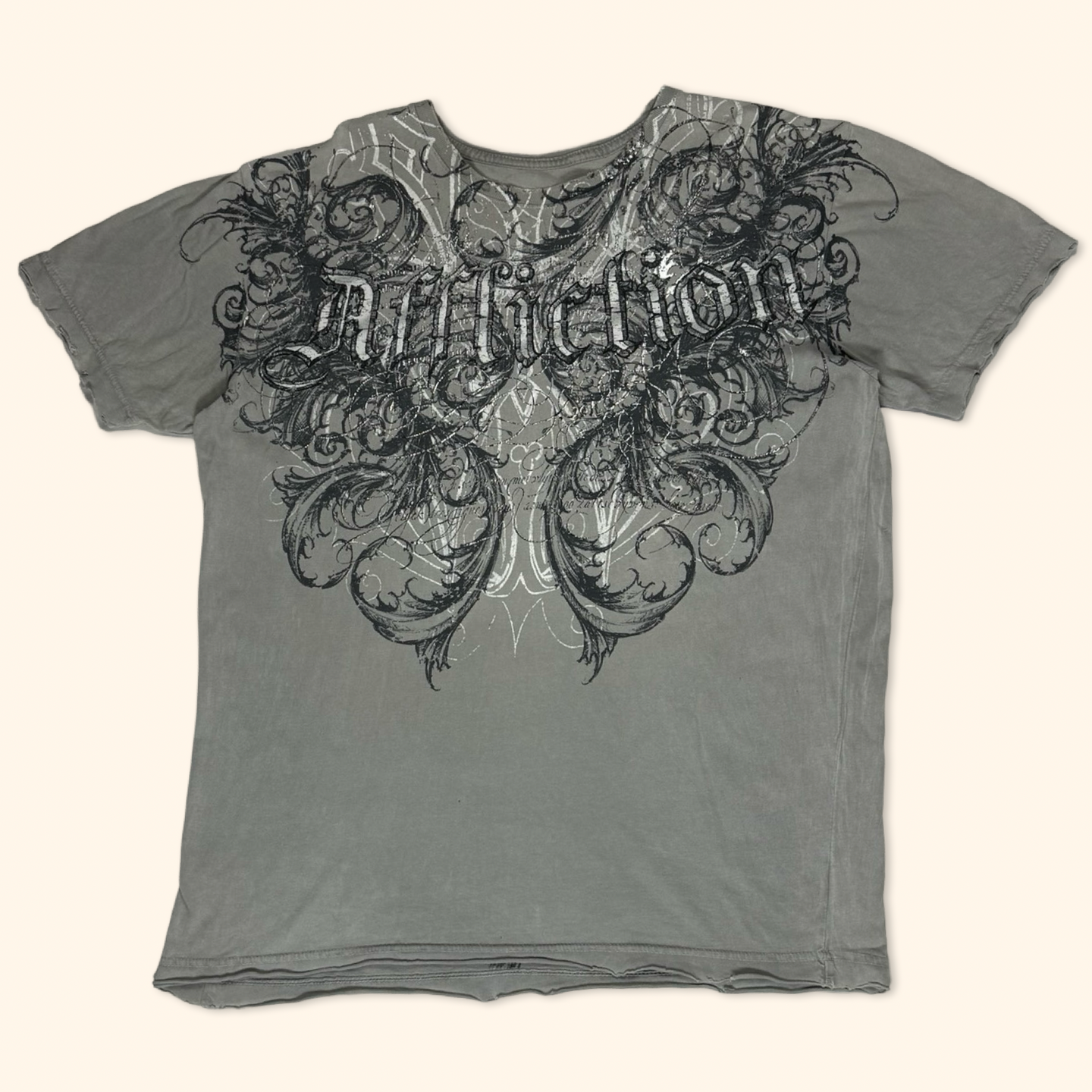 Affliction Vintage Natural Distressing 2000s T-Shirt (L)