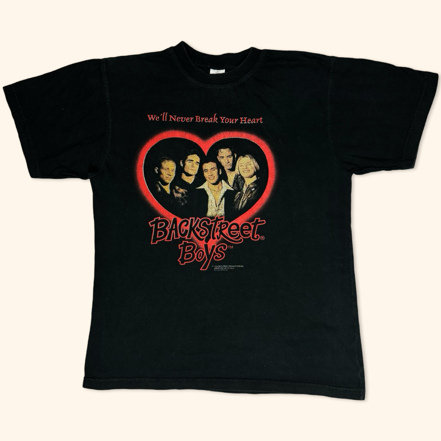 Back Street Boys We`ll Never Breack Your Heart Vintage 1996 T-Shirt (M/L)