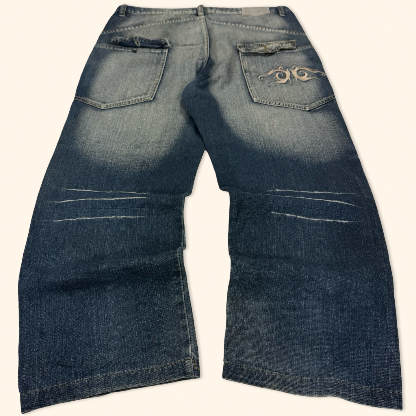 Dalun 2000s Tribal Baggy Jeans (S-XL)