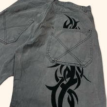 Load image into Gallery viewer, Energie 2000s Embroidered Tribal Baggy Jeans (L)
