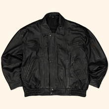 Load image into Gallery viewer, Vintage 90s Oversized Leather Jacket (XL)
