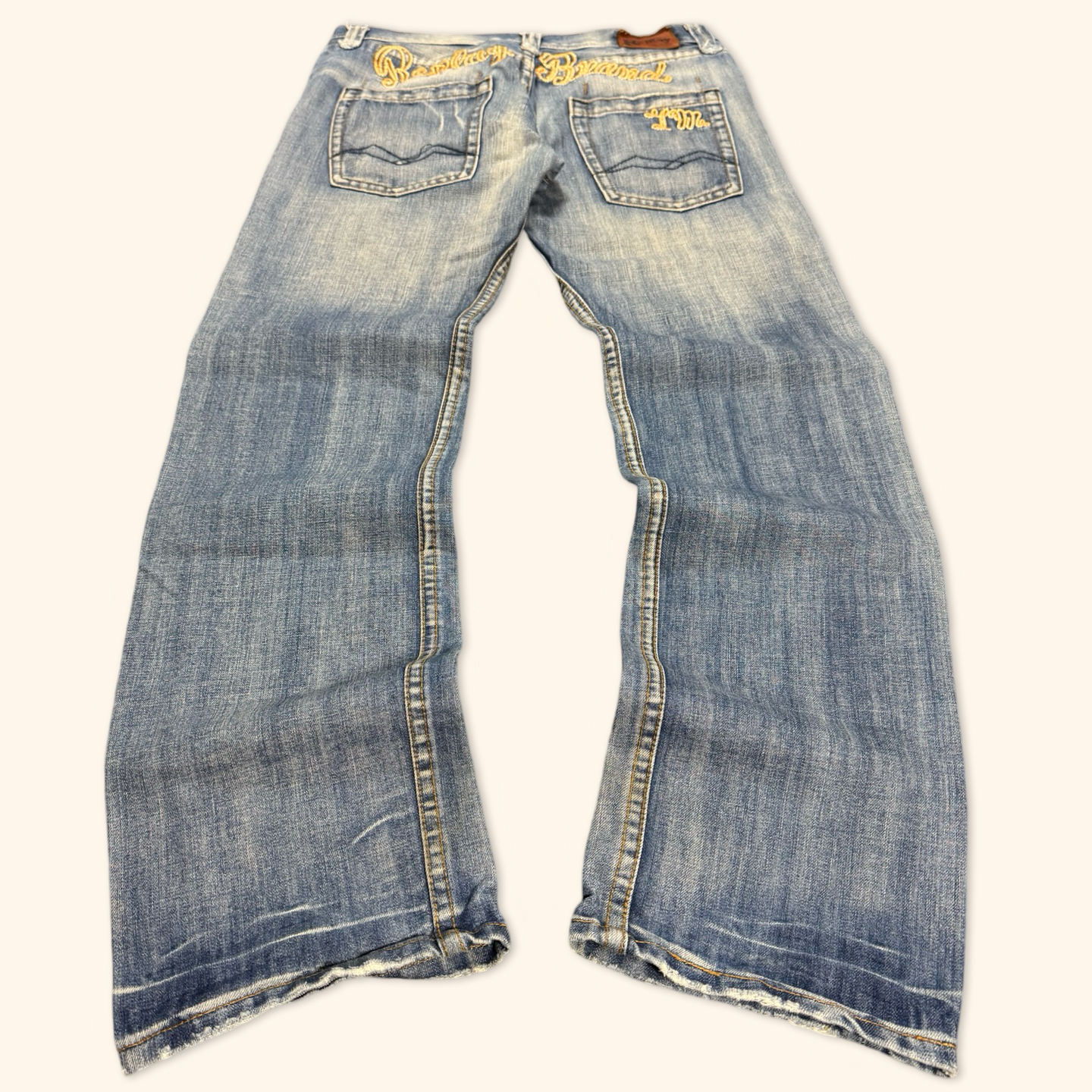 Replay 2000s Spell Out Straight Leg Jeans (M/L)