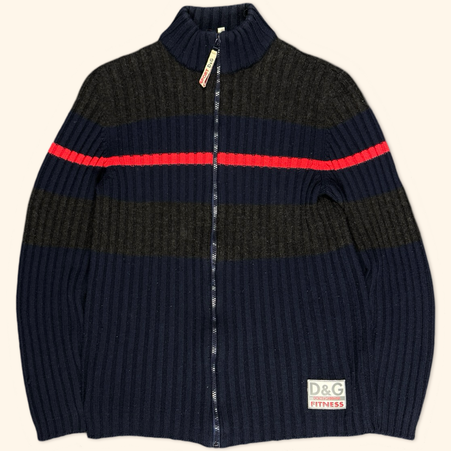 Dolce & Gabanna Vintage Sport Fitness Knit Zipper (L)