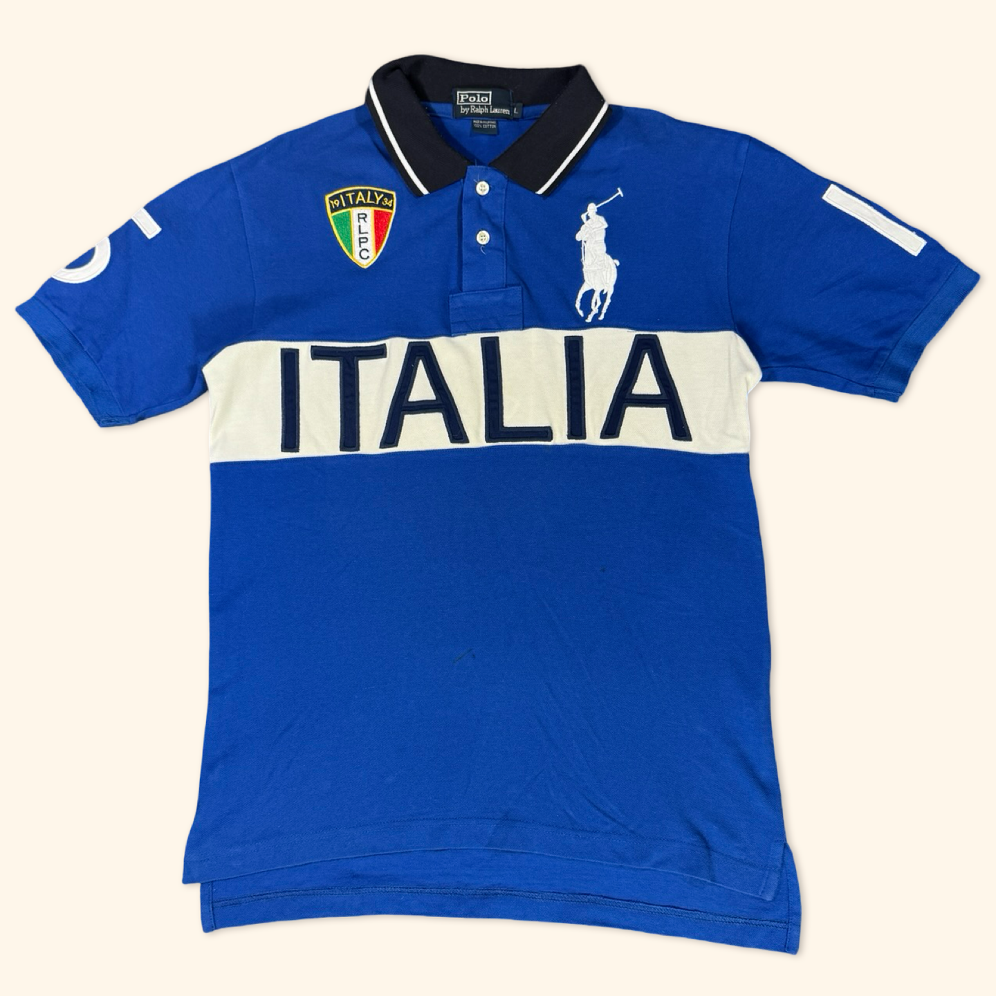 Ralph Lauren 2000s Big Italia Polo T-Shirt (M/L)