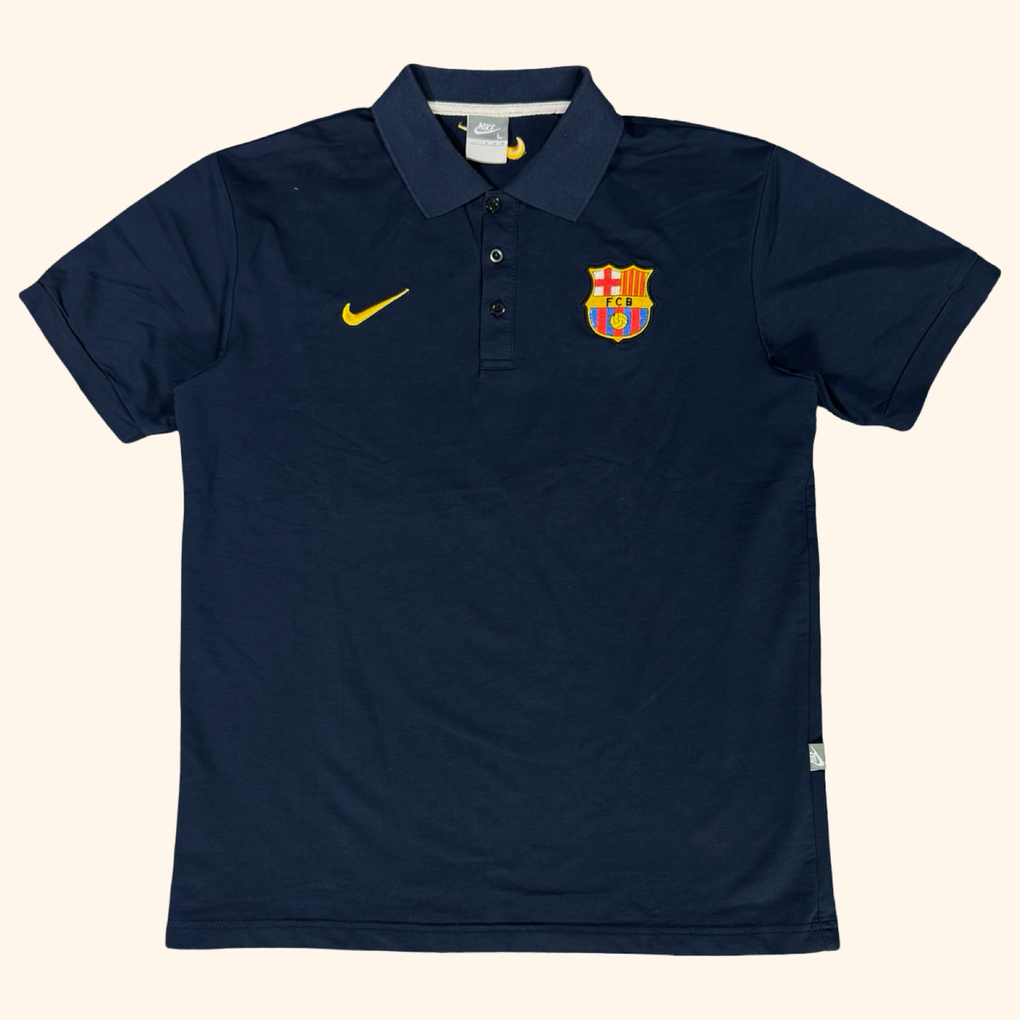Nike 2000s FC Barcelona Sport Polo T-Shirt (M/L)