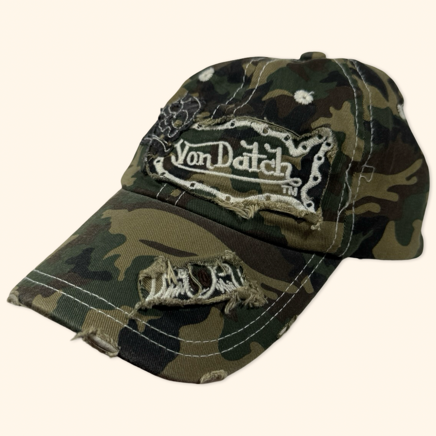 Von Dutch Y2k 2000s Camouflage Cap