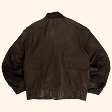 Lade das Bild in den Galerie-Viewer, Vintage 1990s Brown Leather Jacket (XL)
