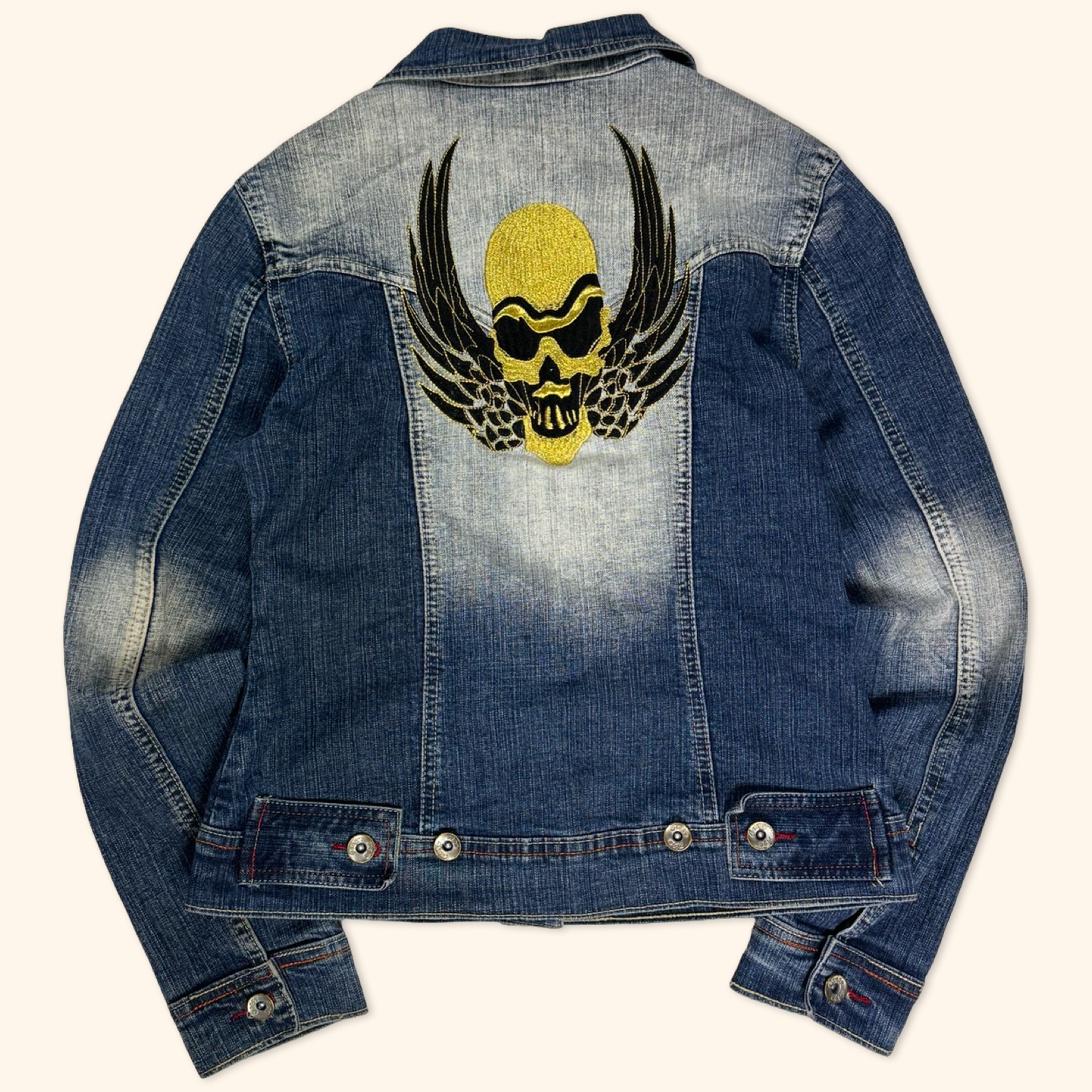 Crazy Age 2000s Wings Jeans Jacket (XS)