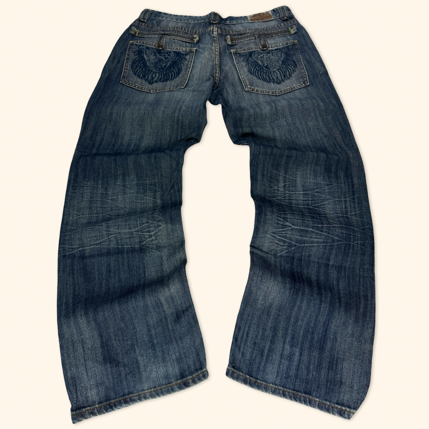 Take Two 2000s Embroidred Straight Leg Jeans (L/XL)