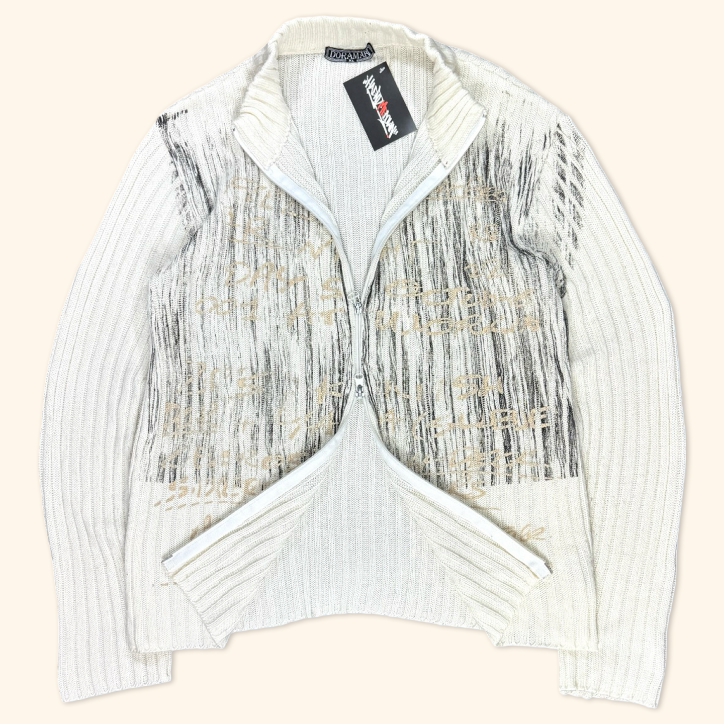 Doramafi Vintage 2000s Y2K Ripped Sweater (M)