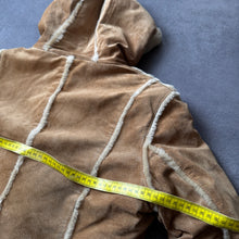 Load image into Gallery viewer, Hallhuber Shearling Faux Hooded Leatherette Jacket (L)
