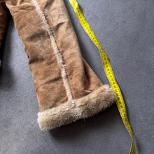 Load image into Gallery viewer, Hallhuber Shearling Faux Hooded Leatherette Jacket (L)
