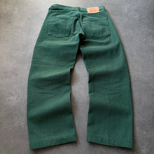 Load image into Gallery viewer, Levis Vintage 501 French 1991 Rare Green Colour Jeans (S)
