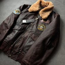Load image into Gallery viewer, Military Pilot Style Deadstock Leather Jacket (M)
