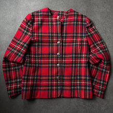 Load image into Gallery viewer, British Vintage 80s Tartan 100% Wool Plaid Ladies Blazer Jacket (S/M)
