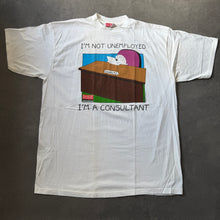 Load image into Gallery viewer, Dilbert Dog Software Vintage 90s "I am not unemployed i am a consultant" T-Shirt (XXL)
