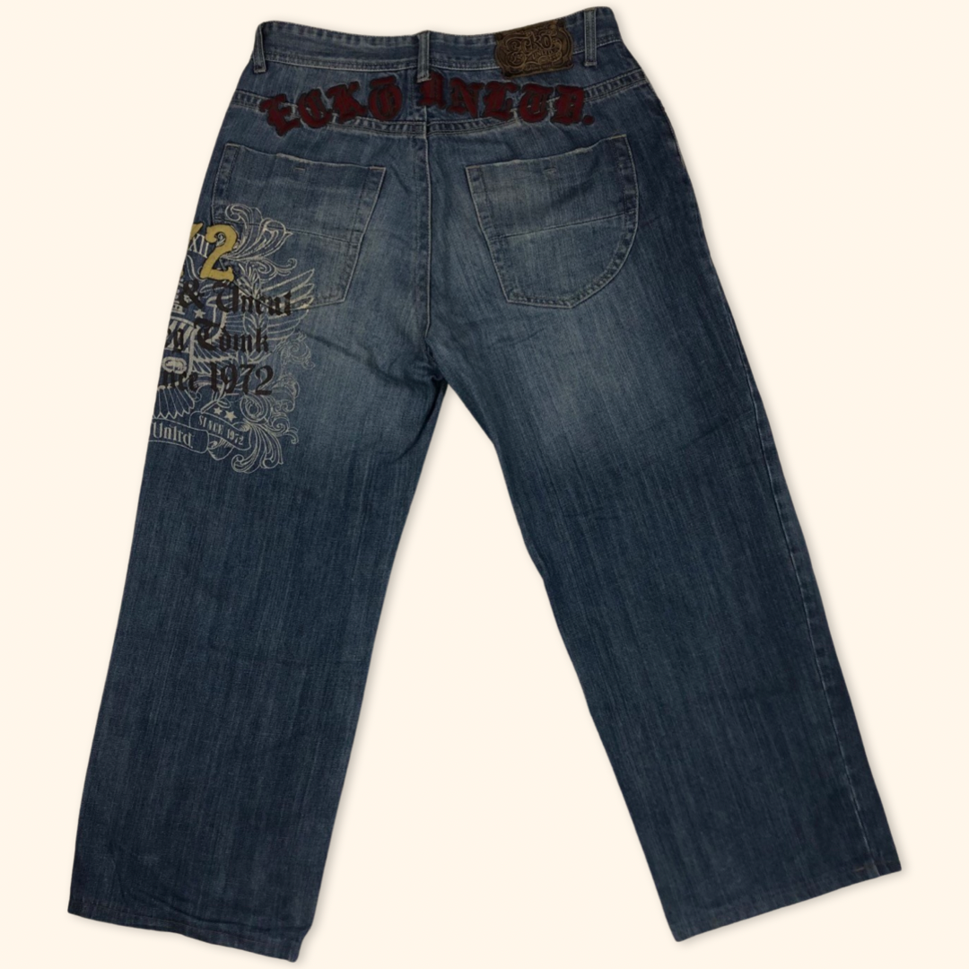 Ecko Unltd. Hip Hop Spell Out Baggy Jeans (XL)