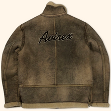 Load image into Gallery viewer, Avirex Womens Vintage Leather Sheep&#39;s Skin Sample Jacket (XS/S)
