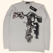 Lade das Bild in den Galerie-Viewer, Y2K Deadstock Ripped Graffiti Print Sweater (XL)
