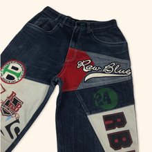 Lade das Bild in den Galerie-Viewer, Raw Blue Hip Hop Baggy Jeans (L/XL)
