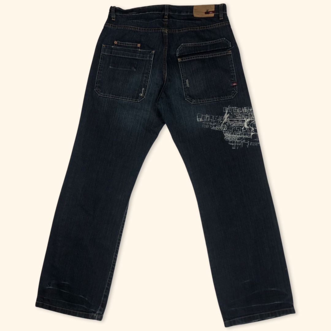 Quiksilver Printed Straight Leg Jeans (L)