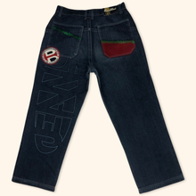 Lade das Bild in den Galerie-Viewer, Raw Blue Hip Hop Baggy Jeans (L/XL)
