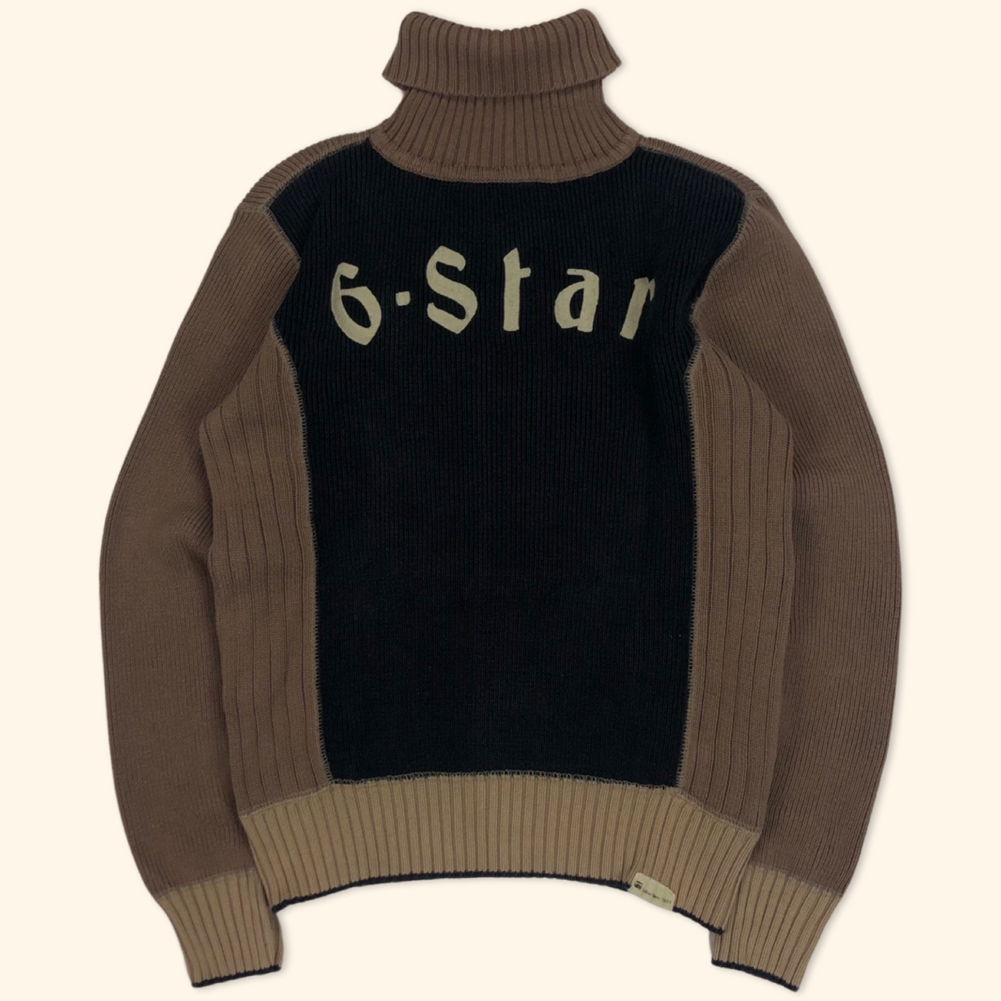 G-Star 2000s Spellout Knitt Turtle Neck Sweater (S)