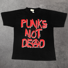 Load image into Gallery viewer, Vintage 2000s Punks Not Dead Anarchy Will Beat T-Shirt (L)
