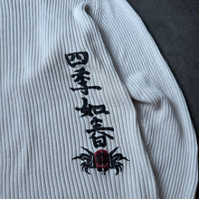 Load image into Gallery viewer, Vintage 2000s Ripped Slim Fit Asymmetric Zip Sweater (L)
