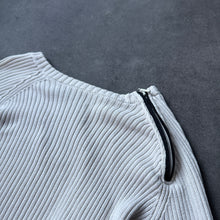 Load image into Gallery viewer, Vintage 2000s Ripped Slim Fit Asymmetric Zip Sweater (L)
