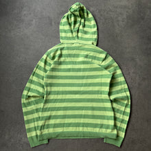 Lade das Bild in den Galerie-Viewer, Vintage 2000s Green Striped Ladies Hoodie (S)
