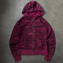 Load image into Gallery viewer, Zebra Striped Emo Ladies Zipper (S/M)
