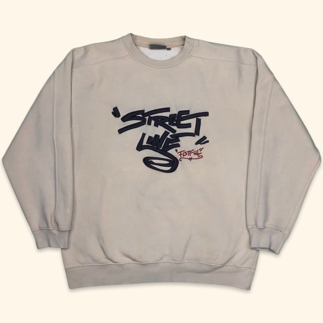 Fitful Street Vintage Heavy Cotton Graffiti Sweater (M)