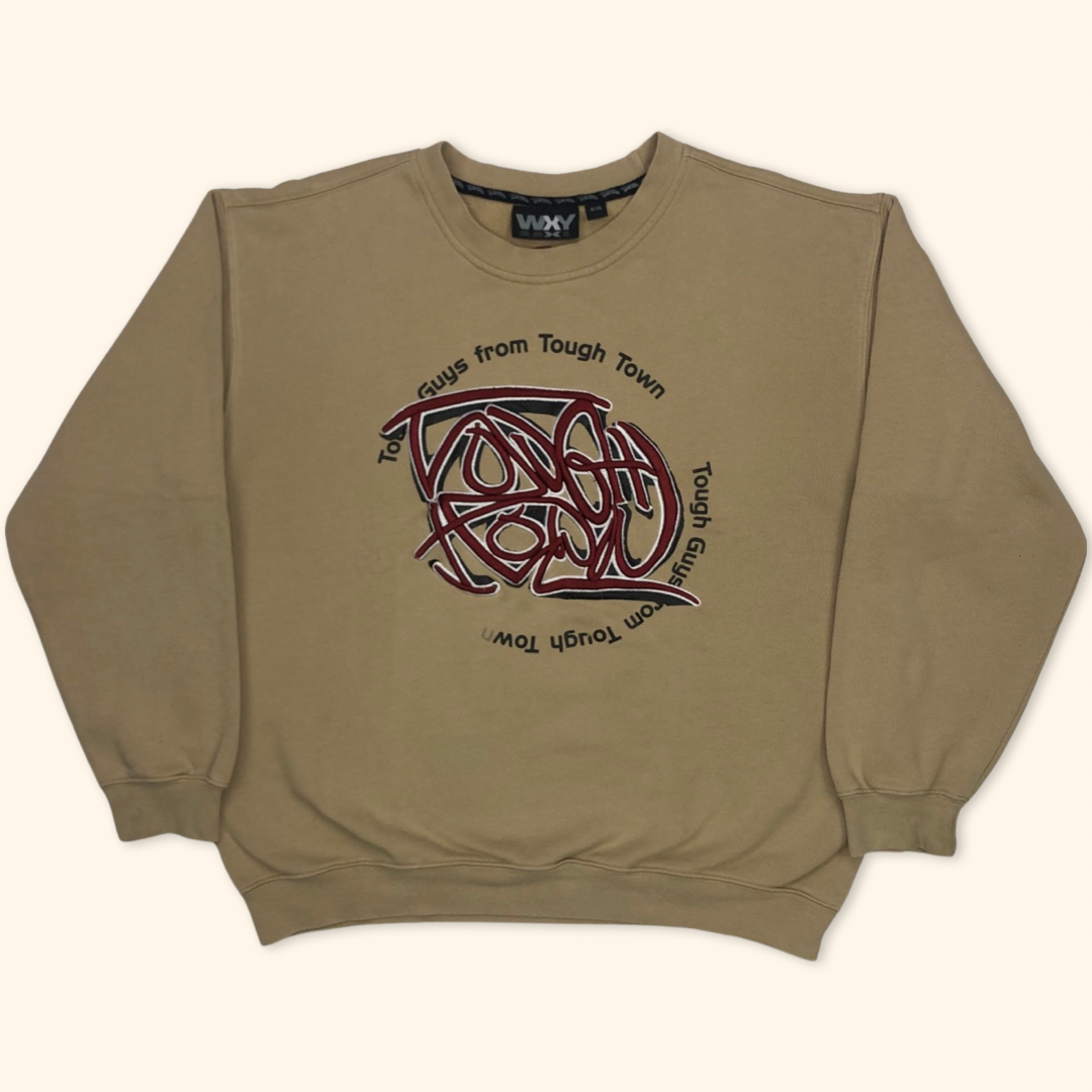 Y2k Embroidered Graffiti Sweater (L)