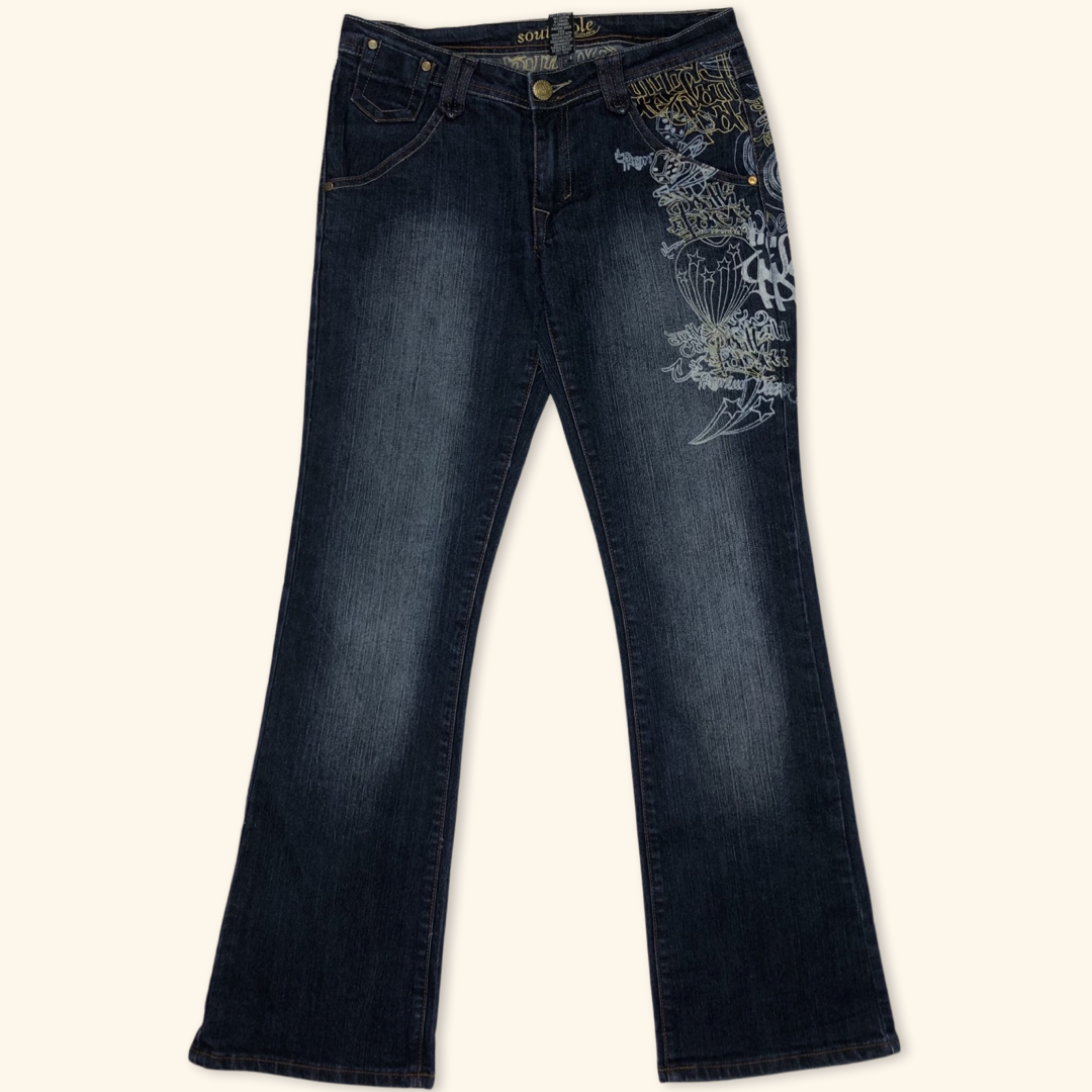 Southpole Y2k Graffiti Ladies Jeans (L)