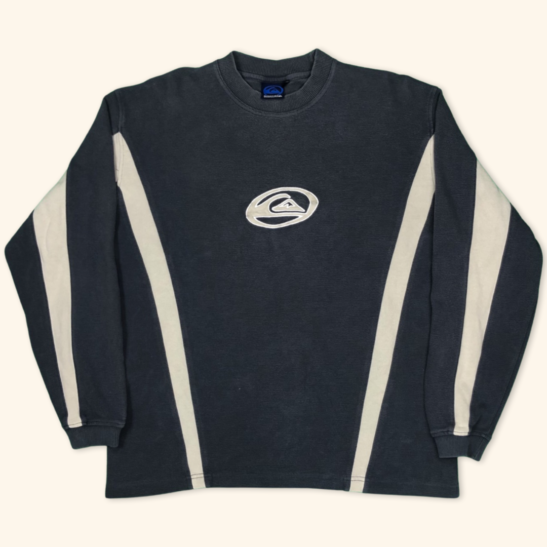 Quicksilver Vintage Embroidered Rip Sweater (L)