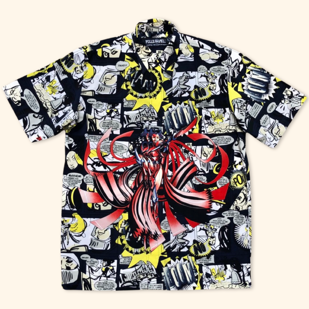 Pelle Pelle All Over Print Hip Hop Shirt (L)